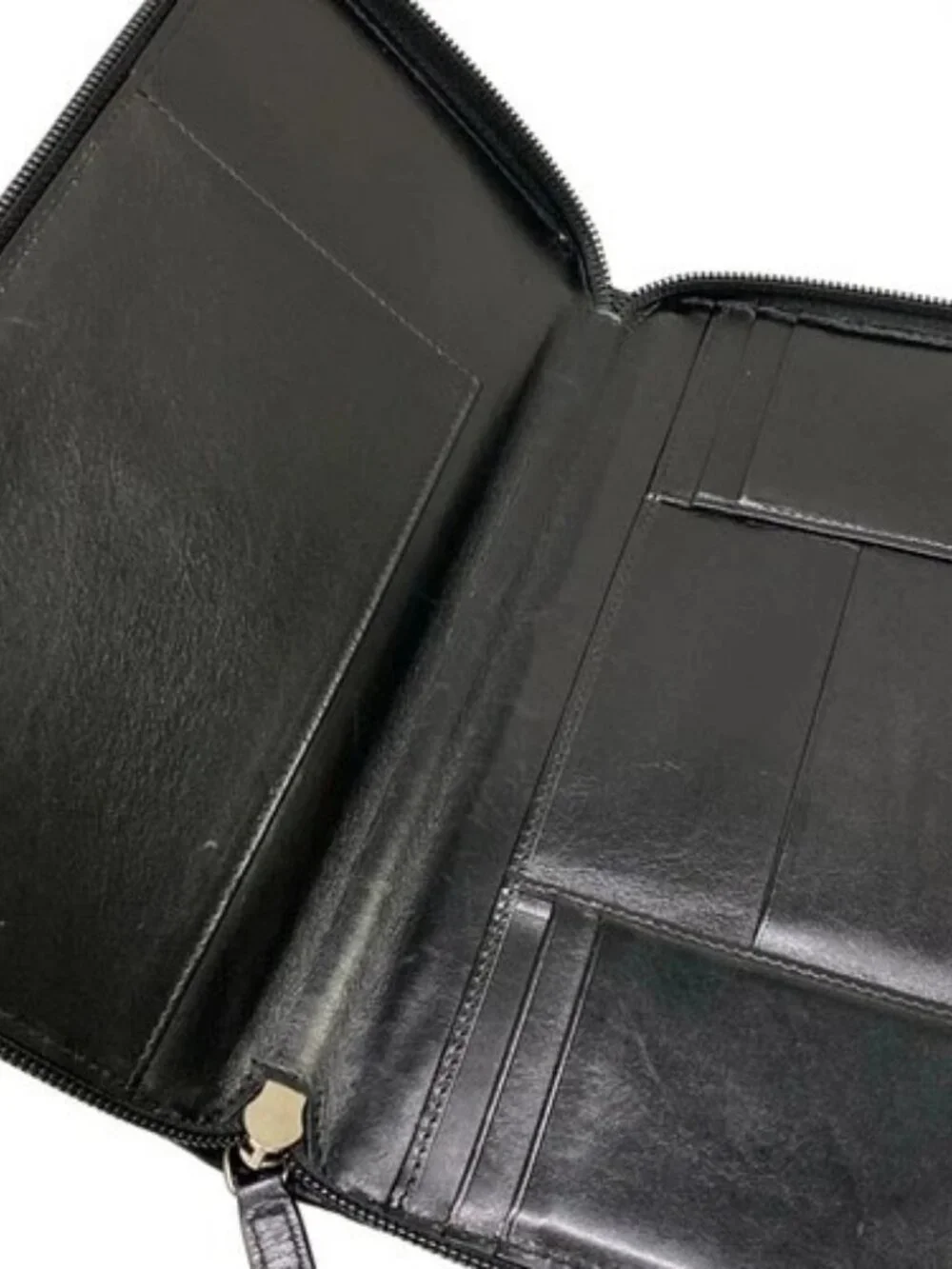 Salvatore Ferragamo Gancini Black Leather Accessory Case